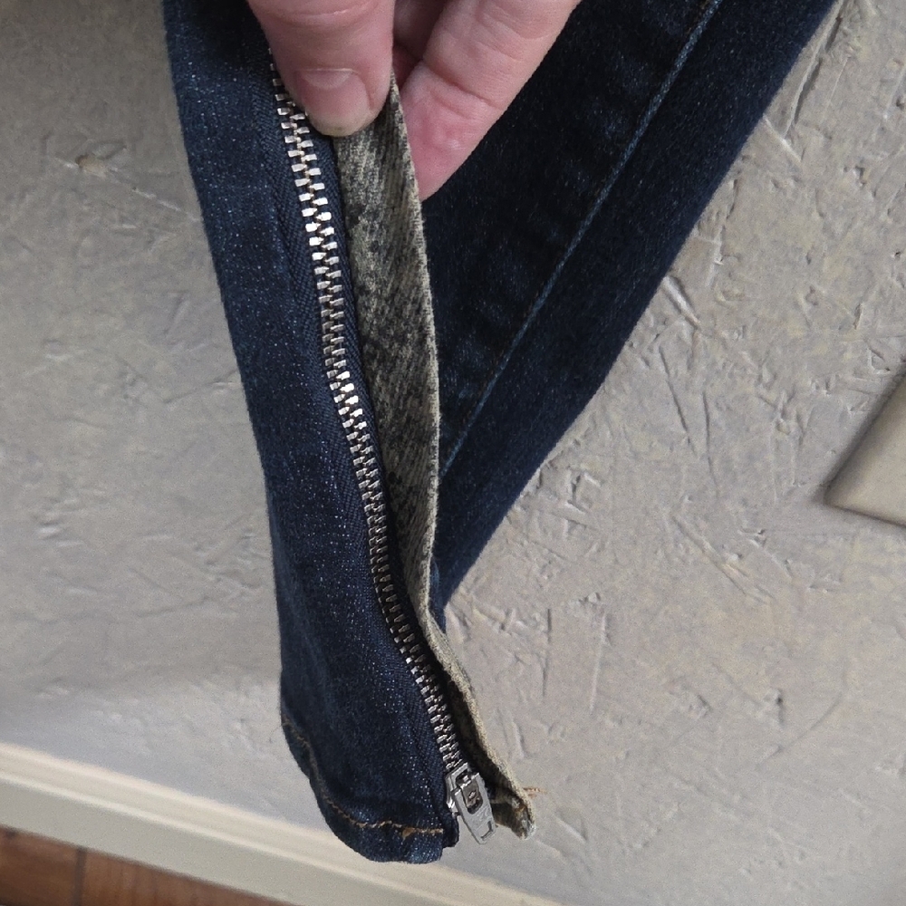 Pilcro and the Letterpress Anthropologie Dark Wash High Rise Skinny Ankle Zipper - Picture 3 of 7